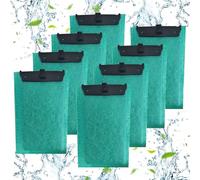 Begonia Lot de 8 tampons filtrants de rechange avec charbon actif et zéolite pour ReptoFilter Medium Filter250/300, filtres de rechange pour aquariums Tetra ReptoFilter