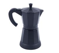 Begoniape Cafetière électrique, 6 tasses, 300 ml, cafetière à expresso, cafetière à induction, en aluminium, avec support à dosettes de café, noire