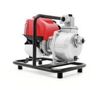 Begoniape Pompe à eau à essence de 2,54 cm avec moteur 4 temps de 1,2 kW, débit de 8100 l/h, hauteur d'aspiration de 8 m, auto-aspiration de 3 m, pompe de jardin pour eaux usées avec poignée portable