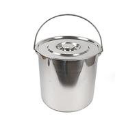 Begoniape Seau de cuisine en acier inoxydable, 31 de diamètre, seau à champagne, seau à nourriture, seau à lait avec couvercle en acier inoxydable pour cuisine, industrie, médecine, gastronomie et