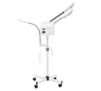 Begoniape Vaporisateur facial à l'ozone froid/chaud, nettoyeur de pores à 360°, machine de spa avec 5 lumières LED et loupe, appareil à vapeur, écran tactile, design sauna facial