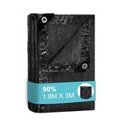 BeGrit 1,8 x 4m Filet Protection Solaire 90% à Abat-Jour en Maille résistante pour Bloquer Les Rayons UV Noir pour Plantes de Jardin des Fleurs Serre Grange ou Chenil Toit Couvre