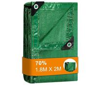 BeGrit Filet Protection Solaire 70% à Abat-Jour en Maille résistante pour Bloquer Les Rayons UV Vert pour Plantes de Jardin des Fleurs Serre Grange ou Chenil Toit Couvre 1,8m x 2m