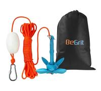 BeGrit Petite Ancre de Bateau 0,7kg kit Pliable Grappin Ancre avec Corde