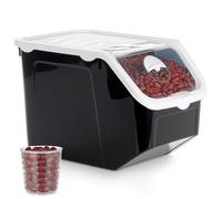 Behälter für Gemüse und Obst mit Deckel, schwarz, 12 l