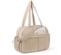 Behaesty Sac de voyage , imperméable et léger, à porter sur le corps ou à la main,45*30*20 CM,Beige