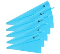 BEHAHAI Lot de 5 poches à douille réutilisables en silicone pour décoration de gâteaux, chocolats, bonbons