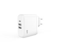 BeHello chargeur 45W rapide 3 ports PD USB-C et 2x USB-A - Blanc