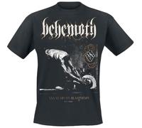 Behemoth Through Fire We Walk Homme T-Shirt Manches Courtes Noir M 100% Coton Regular/Coupe Standard