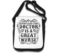 Behind Every Good Doctor Is A Great Nurse Sac à bandoulière Blanc