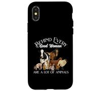 Behind Every Good Woman are a lot of Animals Farm Country Coque pour iPhone X/XS