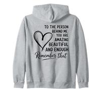 Behind Me Positive Affirmation Cœur Design Sweat à Capuche