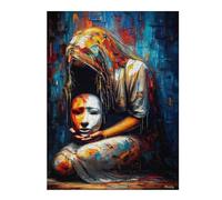 Behind The Mask - Abstract Expressionism Puzzle en Bois, 500 pièces