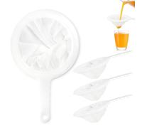 Behiruch 4 Passoire Cuisine Filtres en Nylon, Etamine Alimentaire Avec Poignée, 400/300/200/100 Mesh Tamis de Chinois Cuisine Plastique, Pour Jus, Lait, Café, Lait de Soja