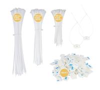 Behiruch Attache Cable Adhesif, 300 Pièces Collier de Serrage, Embase Adhesive, Serre Cable Plastique pour la Maison, Bureauet le l’école