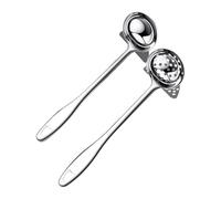 Behiruch de 2 louches à soupe et cuillères à fentes en acier inoxydable, louche de cuisine en acier inoxydable 304, longueur 31 cm, ronde, lisse, pour de délicieuses soupes et sauces