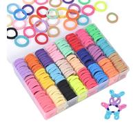 Behiruch Lot de 480 élastiques à cheveux pour filles, 24 couleurs, mini élastiques multicolores, sans couture, für Mädchen Kinder Kleinkinder Baby