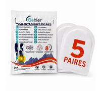 Behler Chaufferettes de Pieds - 5 Paires de Patchs Chauffants Adhésifs - Jusqu'à 8 Heures de Chaleur Naturelle - Chauffe Pieds Jetables pour Bottes et Chaussures - Activés par l'Air, 100% Naturel