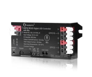 Behogan Contrôleur Wled : contrôleur numérique de bande LED ESP32, téléchargement sur manette (WS2812B, WS2811, SK6812, WS 2801 APA 012, APA104) pour des applications de bricolage et de maison