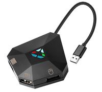 Behogan Convertisseur clavier et souris pour commutateur N, adaptateur souris pour PS4/PS3/Xbox ONE/360, clavier filaire R et souris, 1 type C et 3 micro USB