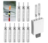 Behogan CR 425 Lot de 9 batteries de pêche rechargeables à LED CR 425 pour cloches d'alarme de pêche et flotteurs lumineux, accessoires de pêche, batterie rechargeable pour flotteurs de pêche