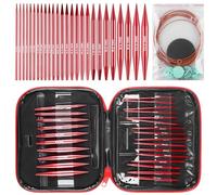 Behogan Ensemble d'aiguilles à tricoter interchangeables, 3,0-10,0 mm, aiguilles à tricoter circulaires, aiguilles interchangeables avec sac, idéal pour les projets de tricot, adapté aux débutants et