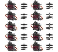 Behogan Lot de 10 servomoteurs métalliques d'engrenages : servo engrenages entièrement en métal à angle contrôlable à 180 degrés, servo micro servomoteur compatible avec, mini moteur pour