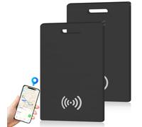 Behogan Lot de 2 cartes de suivi de portefeuille fines, rechargeables, étanches IP68, compatibles avec Apple Find My(iOS uniquement)