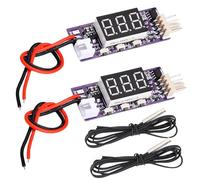 Behogan Lot de 2 modules de commande du ventilateur : DC 12 V 4 pôles PWM Régulateur de vitesse contrôlé par la température, régulateur automatique de température, capteur NTC pour boîtier PC et