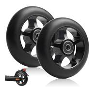 Behogan Lot de 2 roues de rechange pour trottinette cascade et kick-scooter - 100 x 24 mm - Compatible avec la plupart des modèles - Noir