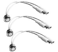 Behogan Lot de 3 ampoules LED avec variateur tactile : compatible avec câble d'extension CC 5 V-24 V, bande LED, capteur de mouvement, dimensions d'encastrement 18 mm, réglage en continu de la