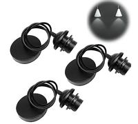 Behogan Lot de 3 suspensions de lampe E27, câble réglable de 100 cm avec anneau à vis amovible, suspension de lampe E27 avec anneau à vis, câble textile réglable, pour la maison, la cuisine, noir