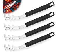 Behogan Lot de 4 lève-grille de barbecue de 25,7 cm - Poignée résistante à la chaleur - Grille anti-brûlure - Outil universel pour barbecue et camping