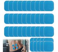 Behogan Lot de 40 électrodes de gel pour TENS : électrodes de rechange de 4,5 נ4,5 cm pour électrostimulation musculaire (EMS), auto-adhésives, pour le soulagement de la douleur et, bleues