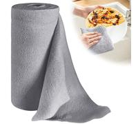 Behogan Lot de 50 Chiffons en Microfibre Réutilisables, Rouleau de Nettoyage Amovible pour Voiture, Cuisine et Maison, 30 x 30 cm, Gris