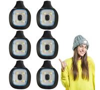 Behogan Lot de 6 lumières LED de rechange pour bonnet : lampe de rechange USB rechargeable, lumières LED de rechange pour bonnet lumineux avec lumière, étanche, convient pour bonnet, bandeau avec