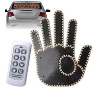 Behogan Lumière de doigt de voiture, lumière de doigt de voiture et signe de main, lumière de pouce vers le bas, signe de geste de la main LED avec télécommande, signe ED pour fenêtre arrière de