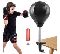 Behogan Table de punching ball : bureau punching, poire de frappe bureau, mini sac de frappe de table anti-stress avec pince de table, balle de boxe, sac de frappe de bureau, ensemble de punching ball