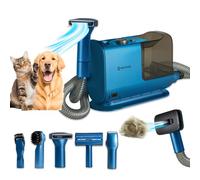 BEHOME Aspiration et Toilettage Chiens et Chats, Aspirateur Chien et Chat, Aspiration Poils Animaux et Aspirateur, Tondeuse professionnelle 6 accessoires, Silencieux