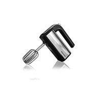 Batteur électrique Mixer 5 vitesses 300 W Turbo avec lumière LED, couleur argent et noir, avec 2 fouets pour pâtes douces et 2 crochets pour pâte dure