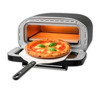 BEHOME Four à Pizza électrique, 430°C, pizza en 2 min, 420 W, cuisson uniforme et mode pour pizza napolitaine, romaine, américaine, pelle et pierre réfractaire inclus