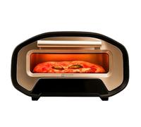 BEHOME Four à pizza électrique, 430°C, cuiseurs en 2 min, 420 W, pelle et pierre réfractaire inclus, cuisson uniforme et mode pour pizza napolitaine, romaine, américaine