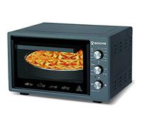 Behome Four électrique 38 litres ventilé | autonettoyant, émaillé, température jusqu'à 320 °, double verre avec lumière intérieure et minuteur 2 plaques et 1 grille (noir)