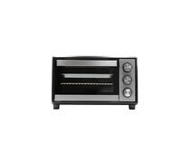 BEHOME Four Électrique 48L, Four de Table Ventilé, Température 230°, 60 min, Four électrique de table avec grill, plaque de cuisson et grill inclus, antiadhésif, double vitrage