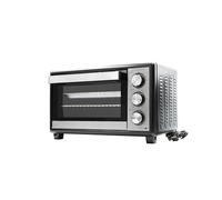 BEHOME Four électrique de table ventilé 20L, Température jusqu'à 230°, Minuteur 60 min, Four électrique de table avec grill, plaque de cuisson et grill inclus, antiadhésif, double vitrage