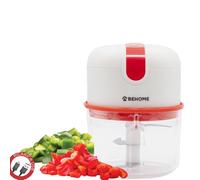 BEHOME Hachoir Électrique Rechargeable USB Sans Fil, Mixeur Hachoir de Cuisine avec capacité 250 ml, Mini Hachoir Automatique pour Oignons, Ail, Viande, Légumes