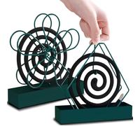 behone Support de Bobine Anti-Moustique 2 pièces Support De Bobine De Moustique,Support Bobine Anti Moustique,Fleurs, Formes de Losange Home Support Spirale Anti-Moustiques pour Maison Et Jardin