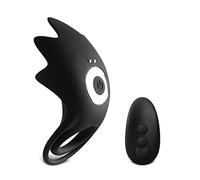 BeHorny Anneau pénien vibrant double, multi-modes et rechargeable