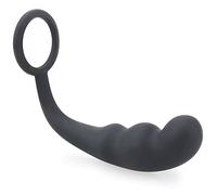 BeHorny Masseur de prostate, plug anal avec anneau pénien, noir, MV-X2410