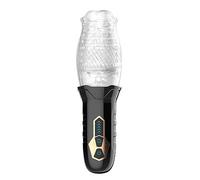 BeHorny Masturbateur masculin, tunnel rotatif rechargeable à 10 modes pour une stimulation époustouflante